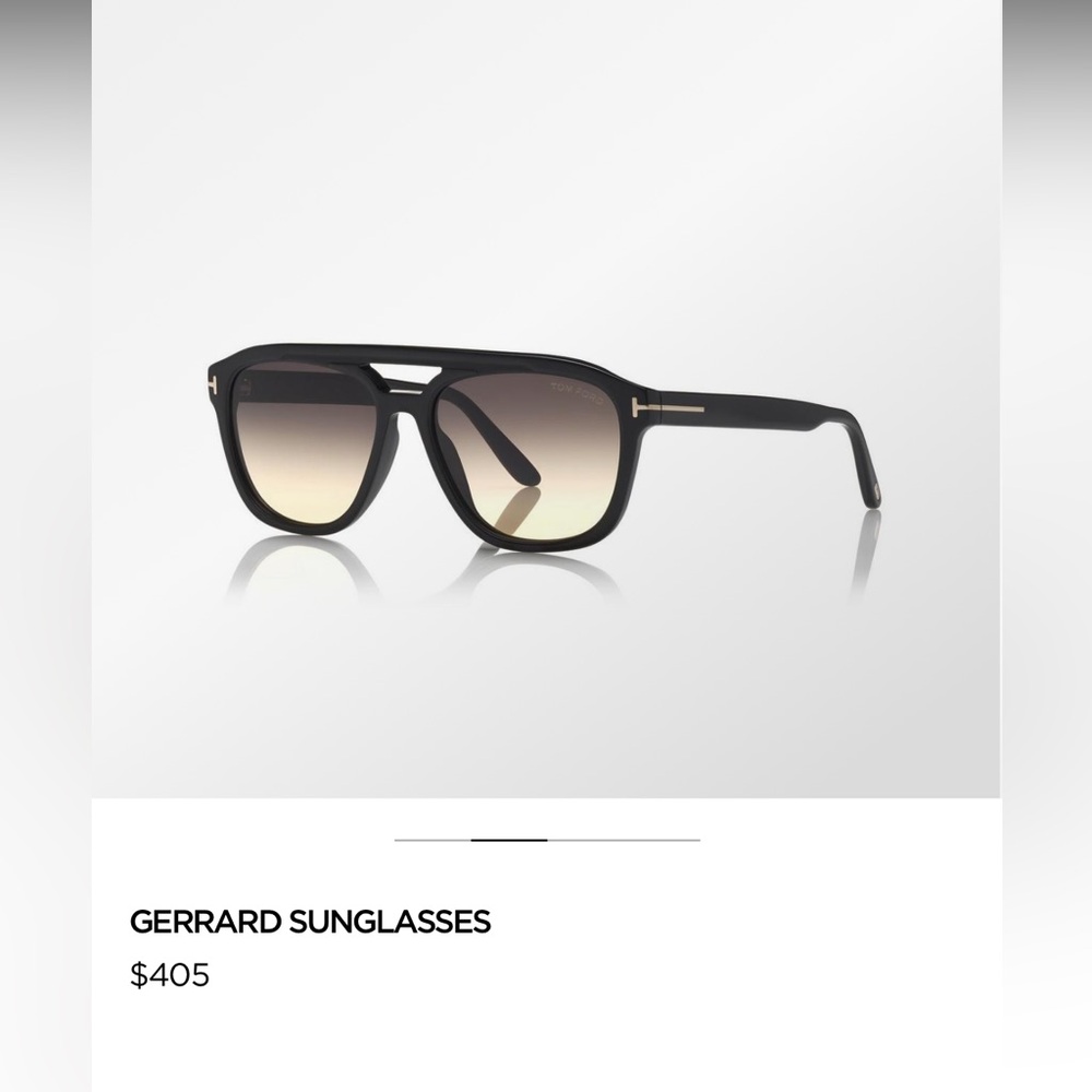 Tom Ford Black brown Sunglasses with Gradient Lenses
